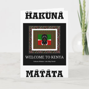 Tarjeta Bienvenidos a la Kenia mágica: Hakuna Matata