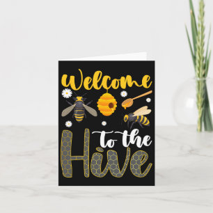 Tarjeta Bienvenidos A La Maestra De Abejas De Hive De Vuel
