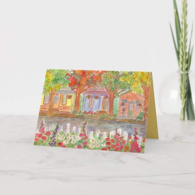 Tarjeta Bienvenidos A Las Casas Vecinas Del Barrio (Anverso)