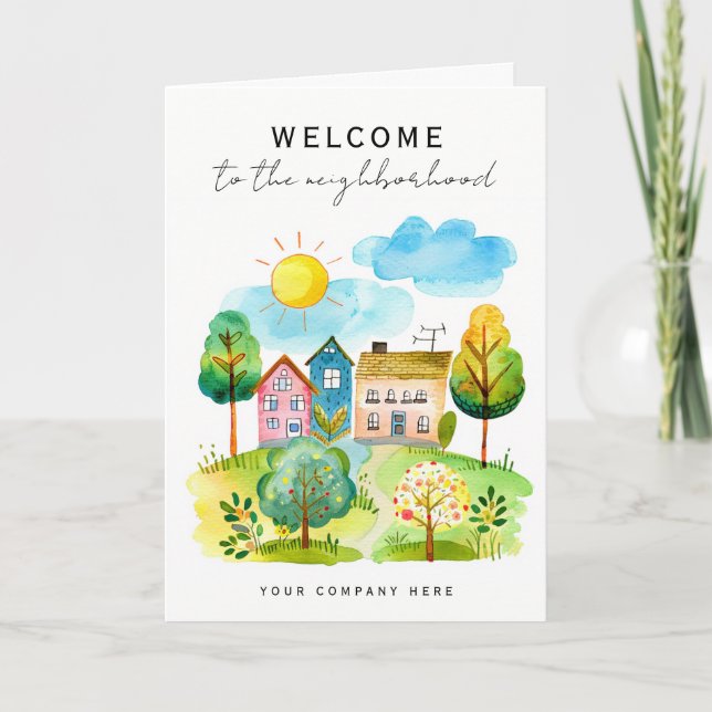 Tarjeta Bienvenidos a Neighborhood Add Logo Realty (Anverso)
