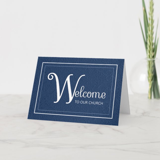 Tarjeta Bienvenidos a nuestra Iglesia (Anverso)