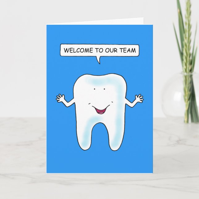 Tarjeta Bienvenidos a nuestro equipo dental (Anverso)