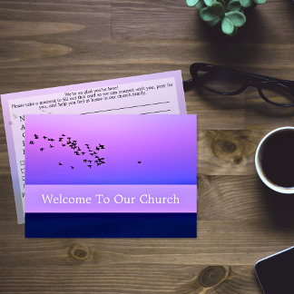 Tarjeta Bienvenidos a Nuestros Visitantes de la Iglesia Pu