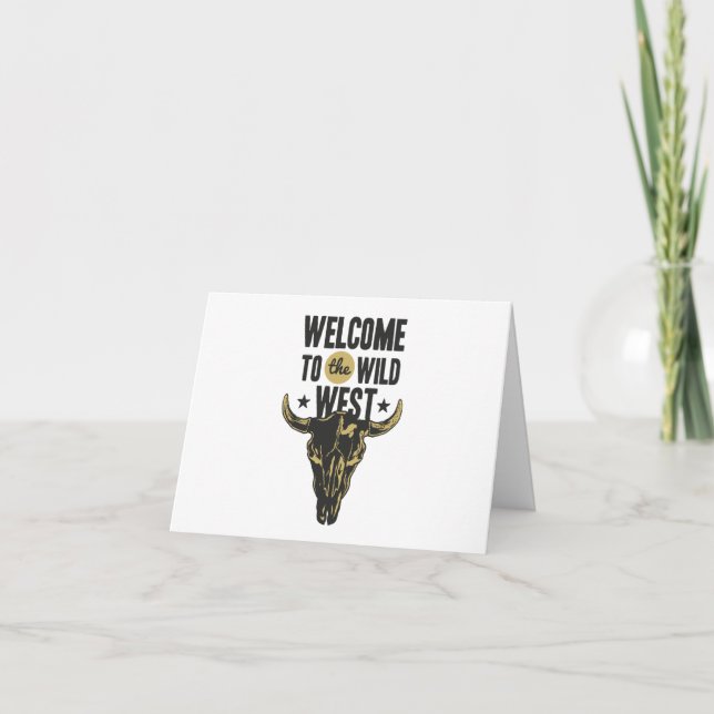 Tarjeta Bienvenidos a Wild West BLANK (Anverso)
