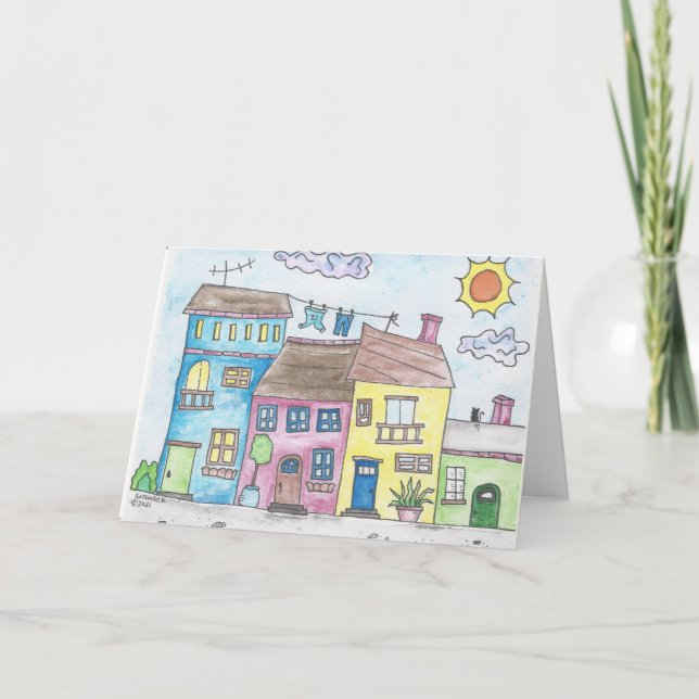 Tarjeta Bienvenidos al barrio (Anverso)