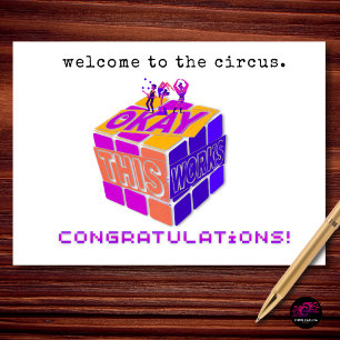 Tarjeta Bienvenidos al Circo Divertido Compromiso