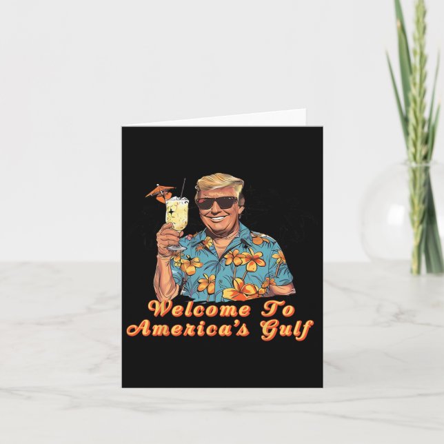 Tarjeta Bienvenidos al crucero divertido en el Golfo de Es (Anverso)