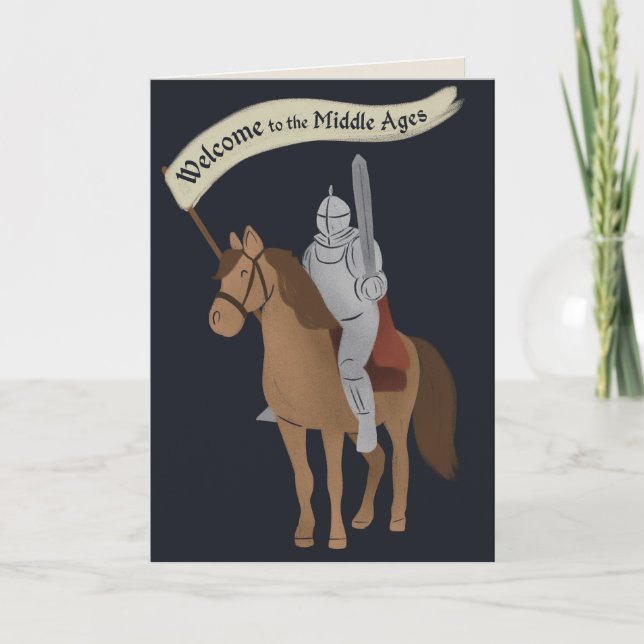 Tarjeta Bienvenidos al cumpleaños del caballero de la Edad (Anverso)