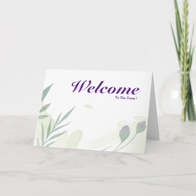 Tarjeta Bienvenidos Al Equipo (Anverso)
