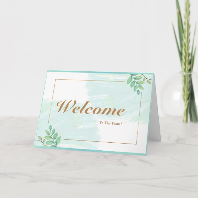 Tarjeta Bienvenidos Al Equipo (Anverso)