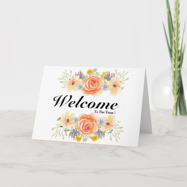 Tarjeta Bienvenidos Al Equipo (Anverso)