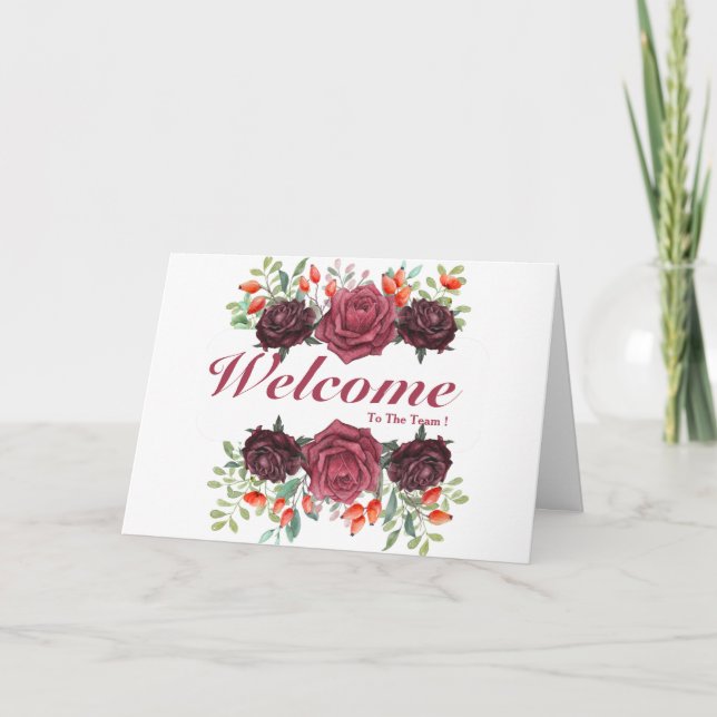 Tarjeta Bienvenidos Al Equipo (Anverso)