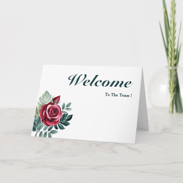 Tarjeta Bienvenidos Al Equipo (Anverso)