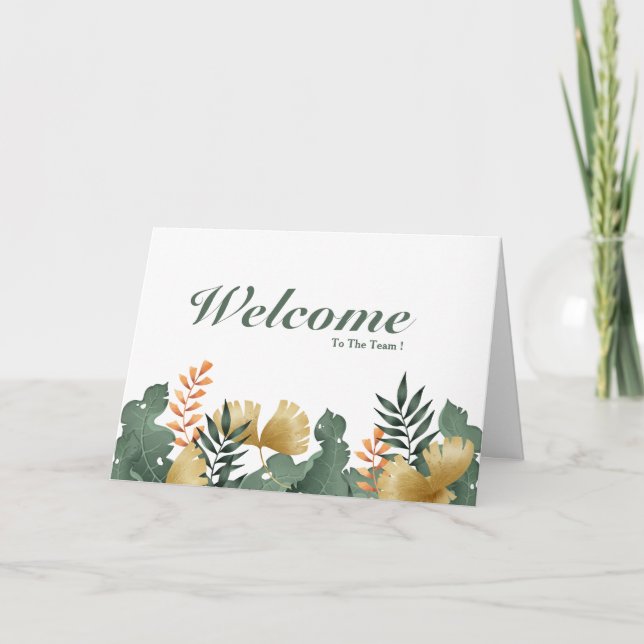 Tarjeta Bienvenidos Al Equipo (Anverso)