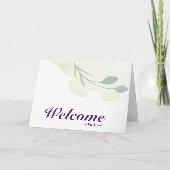 Tarjeta Bienvenidos Al Equipo (Anverso)