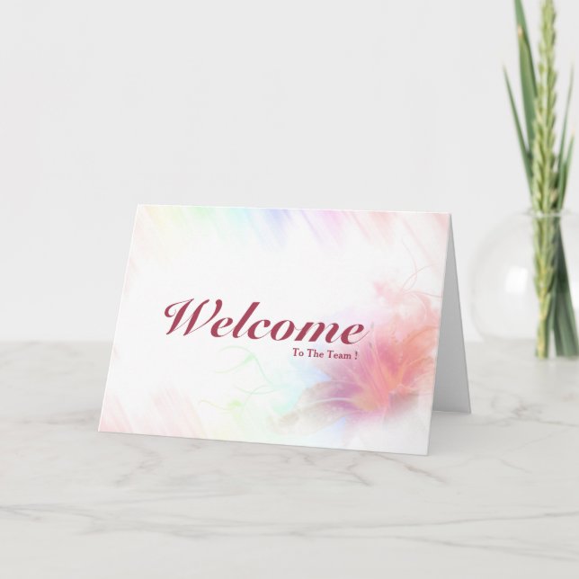 Tarjeta Bienvenidos Al Equipo (Anverso)
