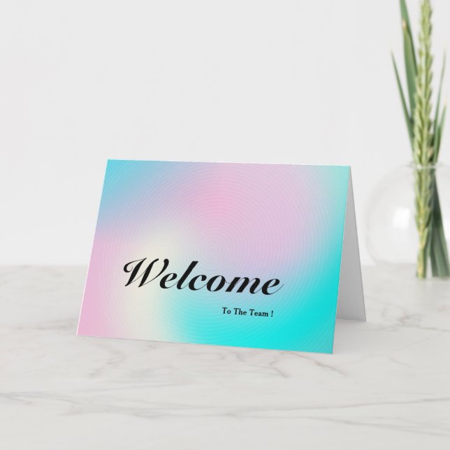 Tarjeta Bienvenidos Al Equipo (Anverso)