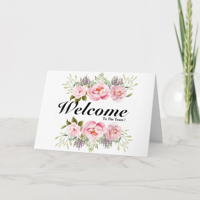 Tarjeta Bienvenidos Al Equipo (Anverso)