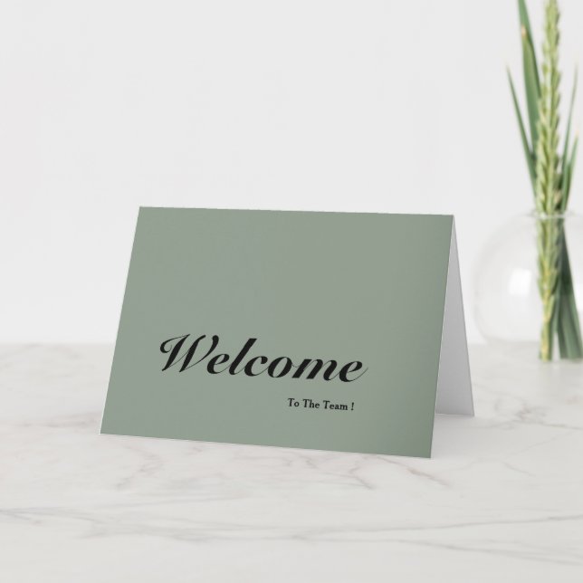 Tarjeta Bienvenidos Al Equipo (Anverso)