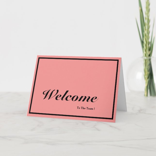 Tarjeta Bienvenidos Al Equipo (Anverso)