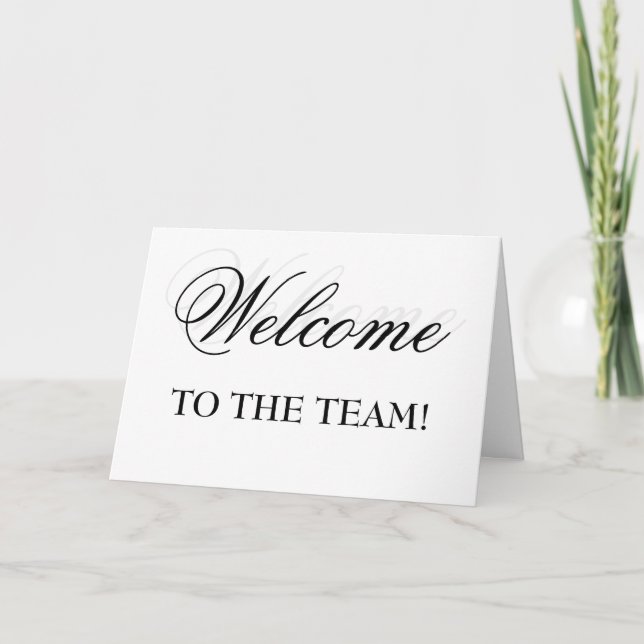 Tarjeta ¡Bienvenidos Al Equipo! (Anverso)