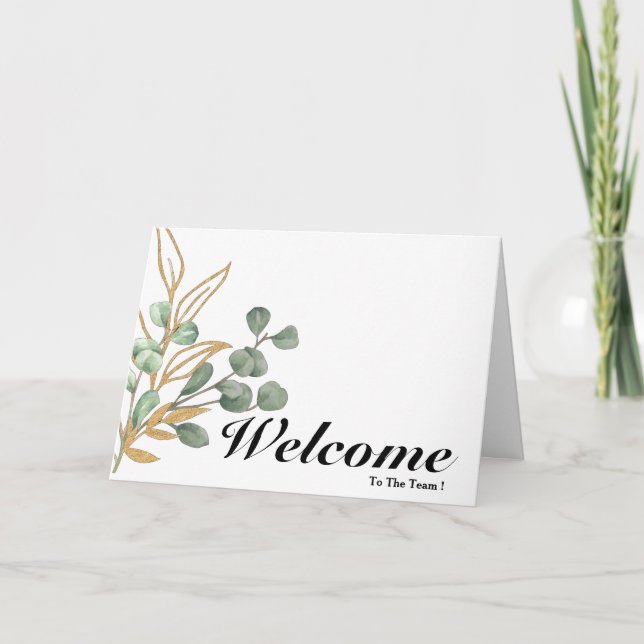 Tarjeta Bienvenidos Al Equipo (Anverso)