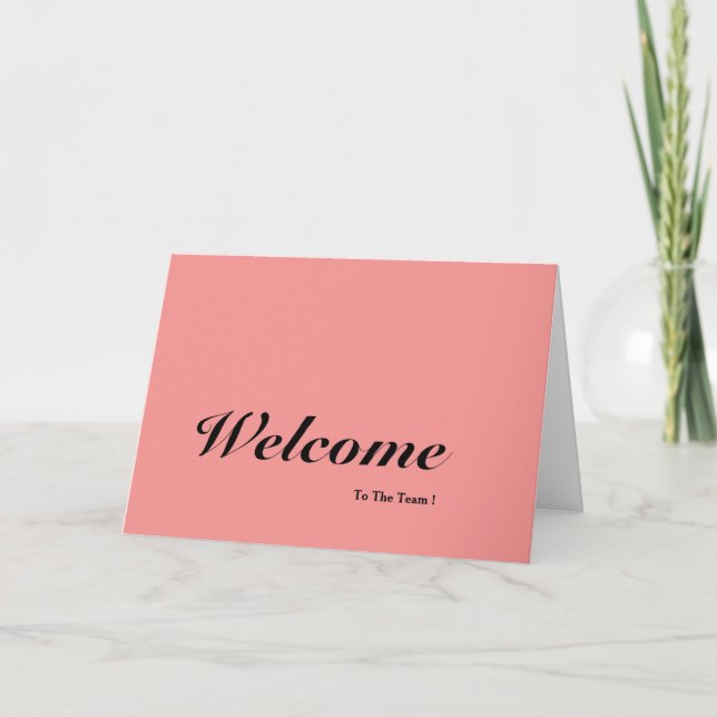 Tarjeta Bienvenidos Al Equipo (Anverso)