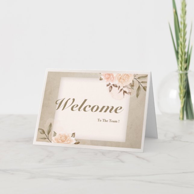 Tarjeta Bienvenidos Al Equipo (Anverso)