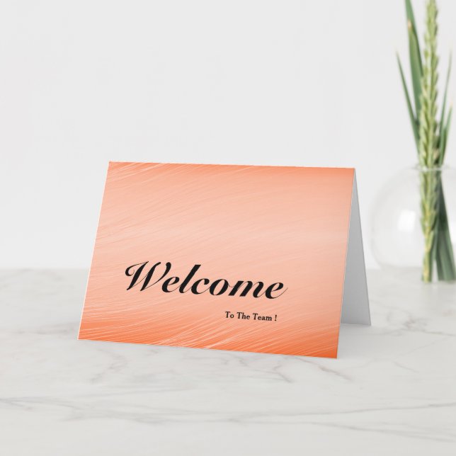 Tarjeta Bienvenidos Al Equipo (Anverso)