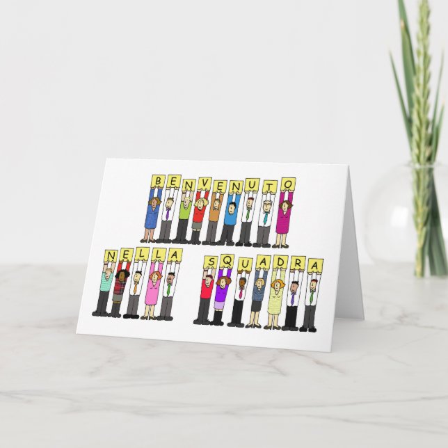 Tarjeta Bienvenidos al equipo Benvenuto Nella Squadra (Anverso)
