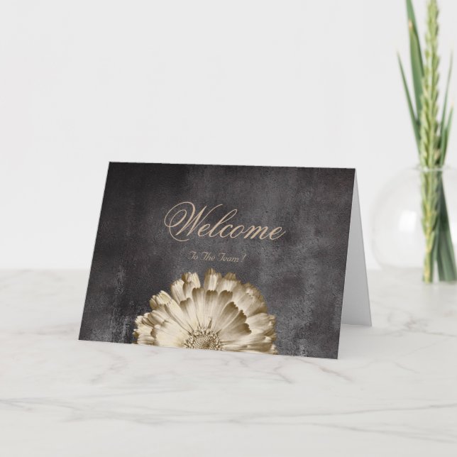 Tarjeta Bienvenidos Al Equipo Que Desea Daisy (Anverso)