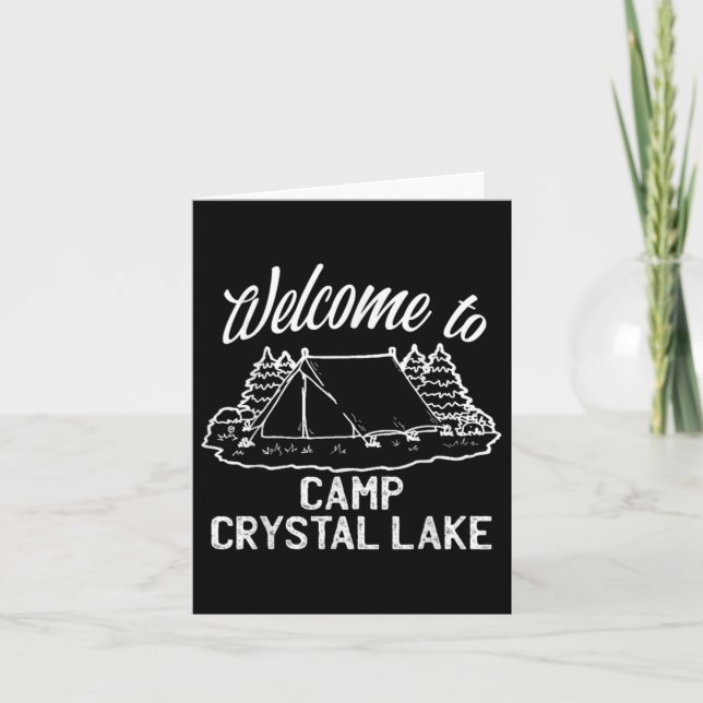 Tarjeta Bienvenidos Al Lago Camp Crystal (Anverso)
