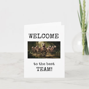 Tarjeta Bienvenidos al mejor equipo, nueva E,empleados