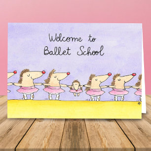 Tarjeta Bienvenidos al saludo de la Escuela de Ballet
