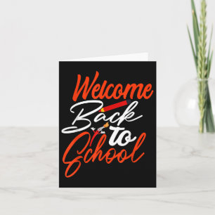 Tarjeta Bienvenidos De Nuevo A La Escuela Feliz Primer Día