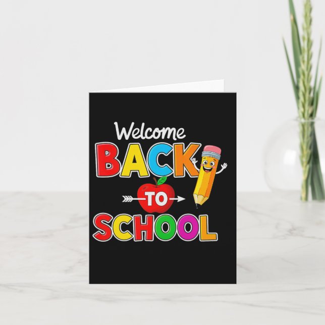 Tarjeta Bienvenidos De Nuevo A Los Profesores Escolares Es (Anverso)