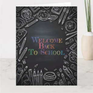 Tarjeta Bienvenidos de nuevo al colegio – Nuevo curso esco