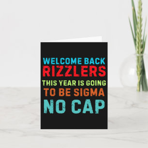 Tarjeta Bienvenidos de nuevo Rizzlers