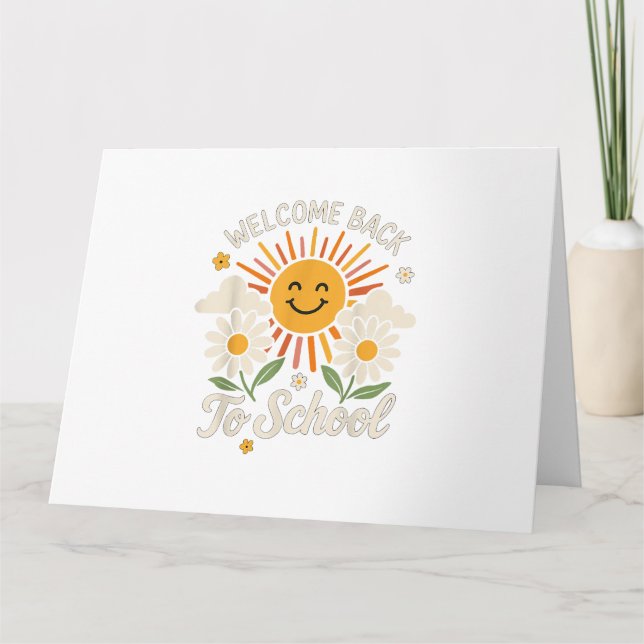 Tarjeta Bienvenidos de vuelta a los Camisetas escolares Pr (Anverso)