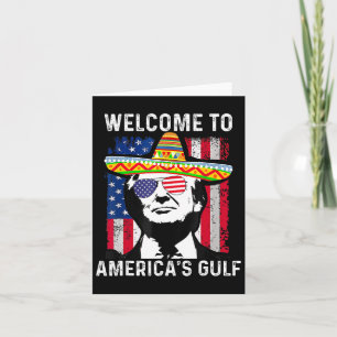 Tarjeta Bienvenidos retro a la divertida situación de Trum