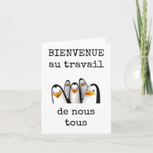 Tarjeta Bienvenue au Travail, French Welcome Back Card