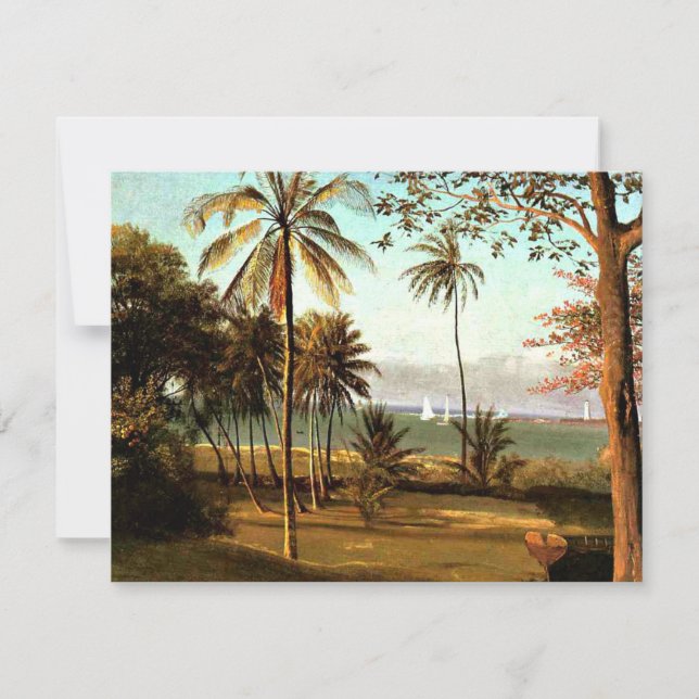 Tarjeta Bierstadt - Escena de Florida, pintura artística f (Anverso)