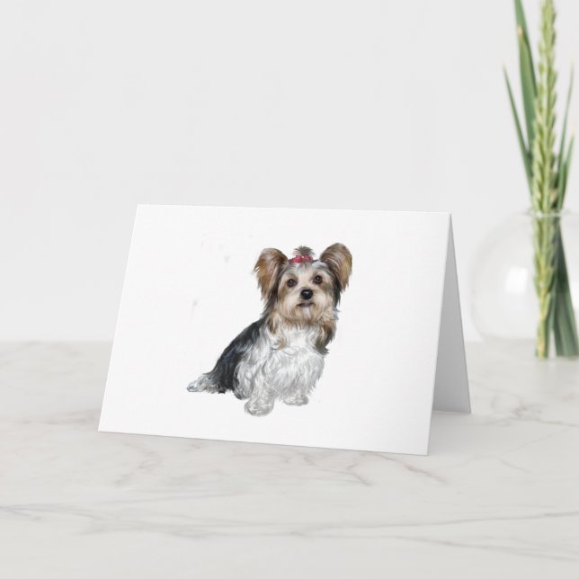 Tarjeta Biewer Yorkshire Terrier (Anverso)