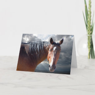 Tarjeta Big Bay American Quarter Horse - Blank Inside