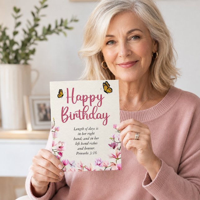 Tarjeta Big Birday Mom Pink Floral Scriptural (Subido por el creador)