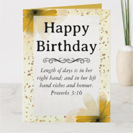 Tarjeta Big Birthday Mom Yellow Flowne Textos escriturales
