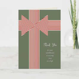 Tarjeta Big Bow of Striped Ribbon