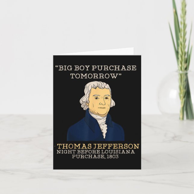 Tarjeta Big Boy compra mañana profesor de historia Thomas  (Anverso)