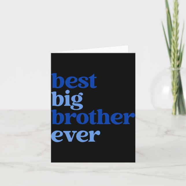 Tarjeta Big Brother Ever Gray With Blue Text Boys _1  (Anverso)