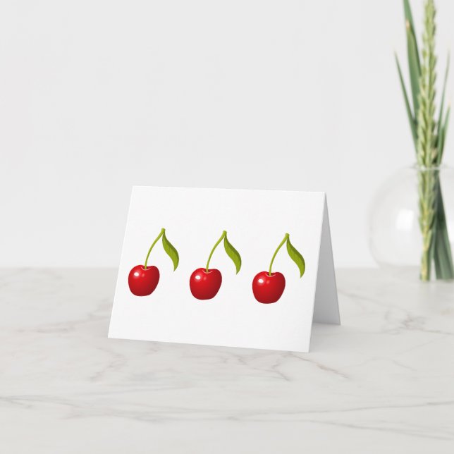 Tarjeta Big Cherry Blank Notecards (Anverso)